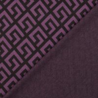 Jacquard Jersey Muster lila schwarz – Bild 2