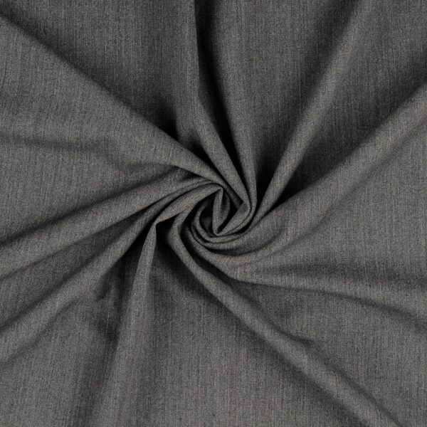 Woll Twill elatastic Hosenstoff grau