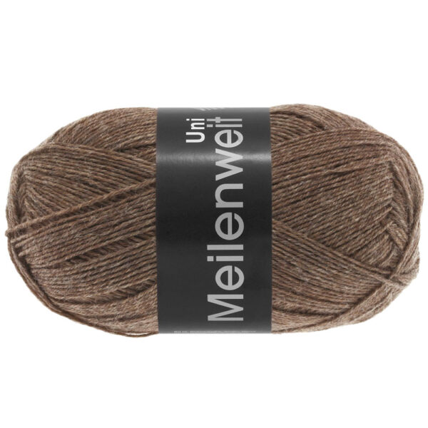 Meilenweit 100 4-fädig uni 100g braun meliert 1334