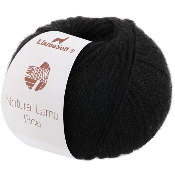 Lana Grossa Natural Lama Fine schwarz 108