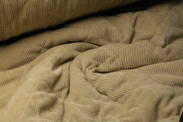 Cord Stepper beige mit Plüschabseite