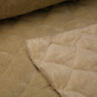 Cord Stepper beige mit Plüschabseite – Bild 3