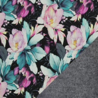 Alpenfleece Swafing Isla Blumen auf schwarz – Bild 2