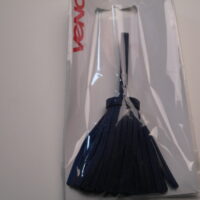 Quaste Tassel 60mm mit Aufhänger Gesamtlänge 11cm Kunstleder blau – Bild 2