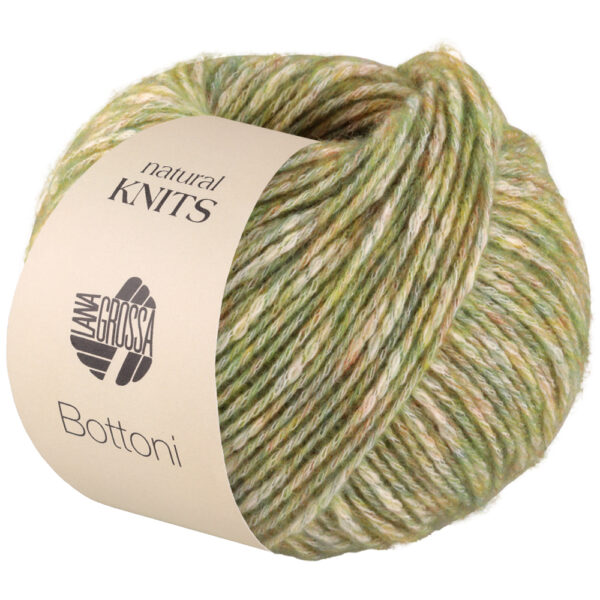 Lana Grossa Bottoni 012 Grünbraun Creme