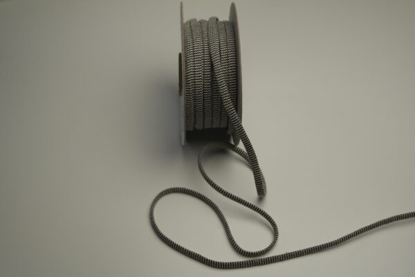 Kordel Flachkordel 7mm schwarz weiß