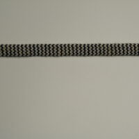 Kordel Flachkordel 7mm schwarz weiß – Bild 2