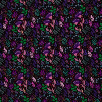 Viskose Webware Swafing In Full of Bloom by Emjo Design schwarz – Bild 2