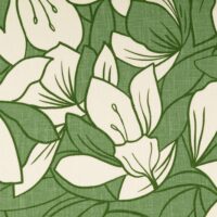 Leinen Webware Blüten grün – Bild 3