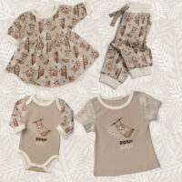 Baumwolljersey Swafing Lazy Jungle by mrs Mint Design Faultiere – Bild 3
