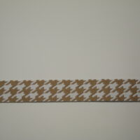 Gurtband Meterware Hahnentritt 38mm 886 beige – Bild 2