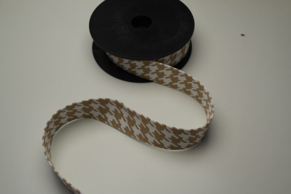 Gurtband Meterware Hahnentritt 38mm 886 beige