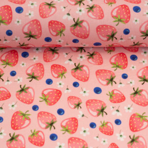 Baumwolle Webware Swafing Fruits Erdbeeren