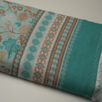 Viskose Voile Webware Bordüre Paisley Flowers Tiffany – Bild 3
