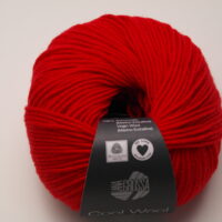 Lana Grossa Cool Wool uni 417 leuchtendrot – Bild 2