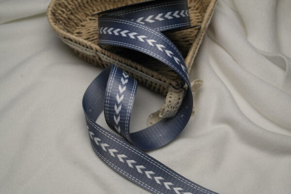Gurtband Meterware 38mm Pfeil jeansblau