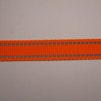 Gurtband Meterware 20mm reflektierend neon orange – Bild 2
