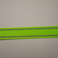 Gurtband Meterware 20mm reflektierend neon grün – Bild 2