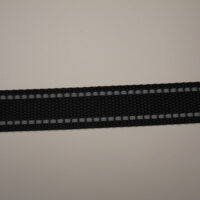 Gurtband Meterware 20mm reflektierend schwarz – Bild 2