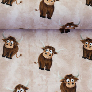 Sweat Sommersweat French Terry Swafing Holy Cow by Mrs Mint Design altrosa