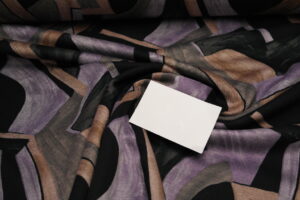Jacquard Strick Jersey Graphic Blocks lila
