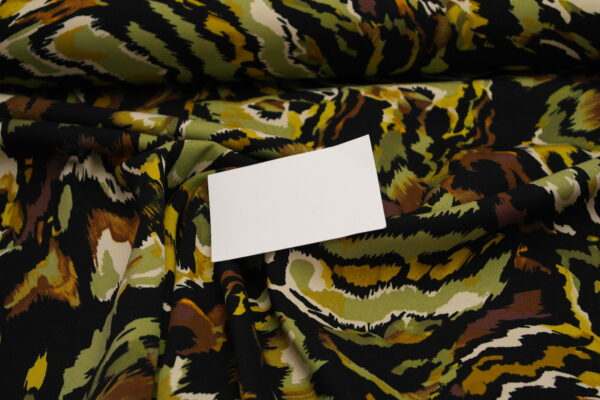 Viskose Twill Stretch Webware Brush Stripes grün