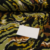Viskose Twill Stretch Webware Brush Stripes grün – Bild 2