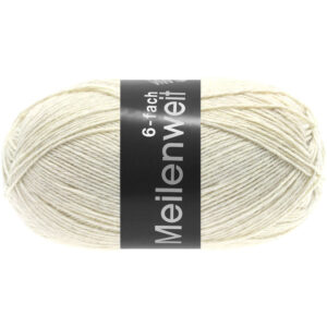 MEILENWEIT 6-FACH 150g uni natur meliert 9228