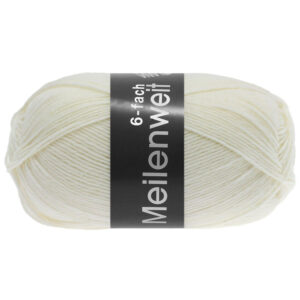 MEILENWEIT 6-FACH 150g uni cremeweiß 8840