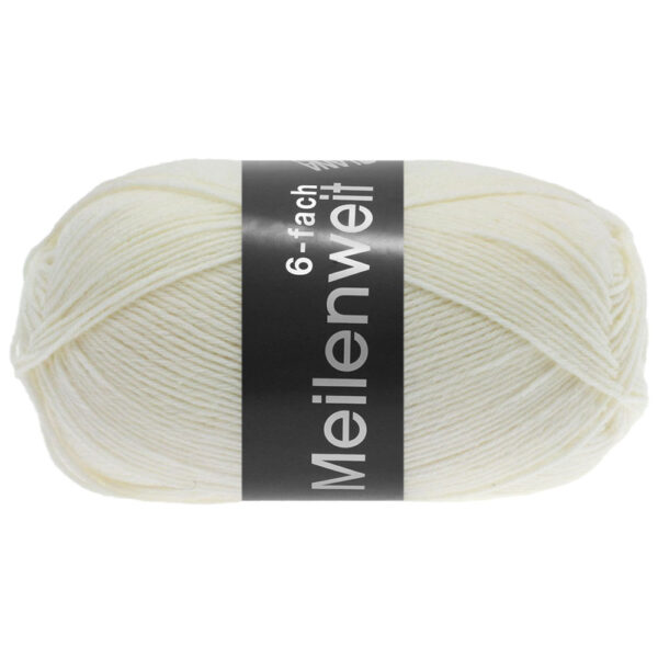 MEILENWEIT 6-FACH 150g uni cremeweiß 8840