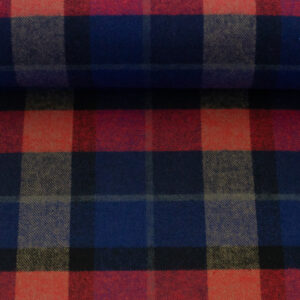 Flanell Baumwolle Swafing Maverick blau rot kariert