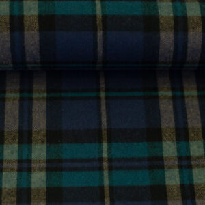 Flanell Baumwolle Swafing Maverick blau petrol kariert