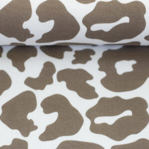 Sweat Wintersweat Heavy Sweat Swafing Aspen Leo Animal Print beige auf cremeweiß