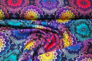 Canvas Dekostoff Mandalas Regenbogen