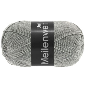 MEILENWEIT 4-FACH uni 100g grau meliert 1103