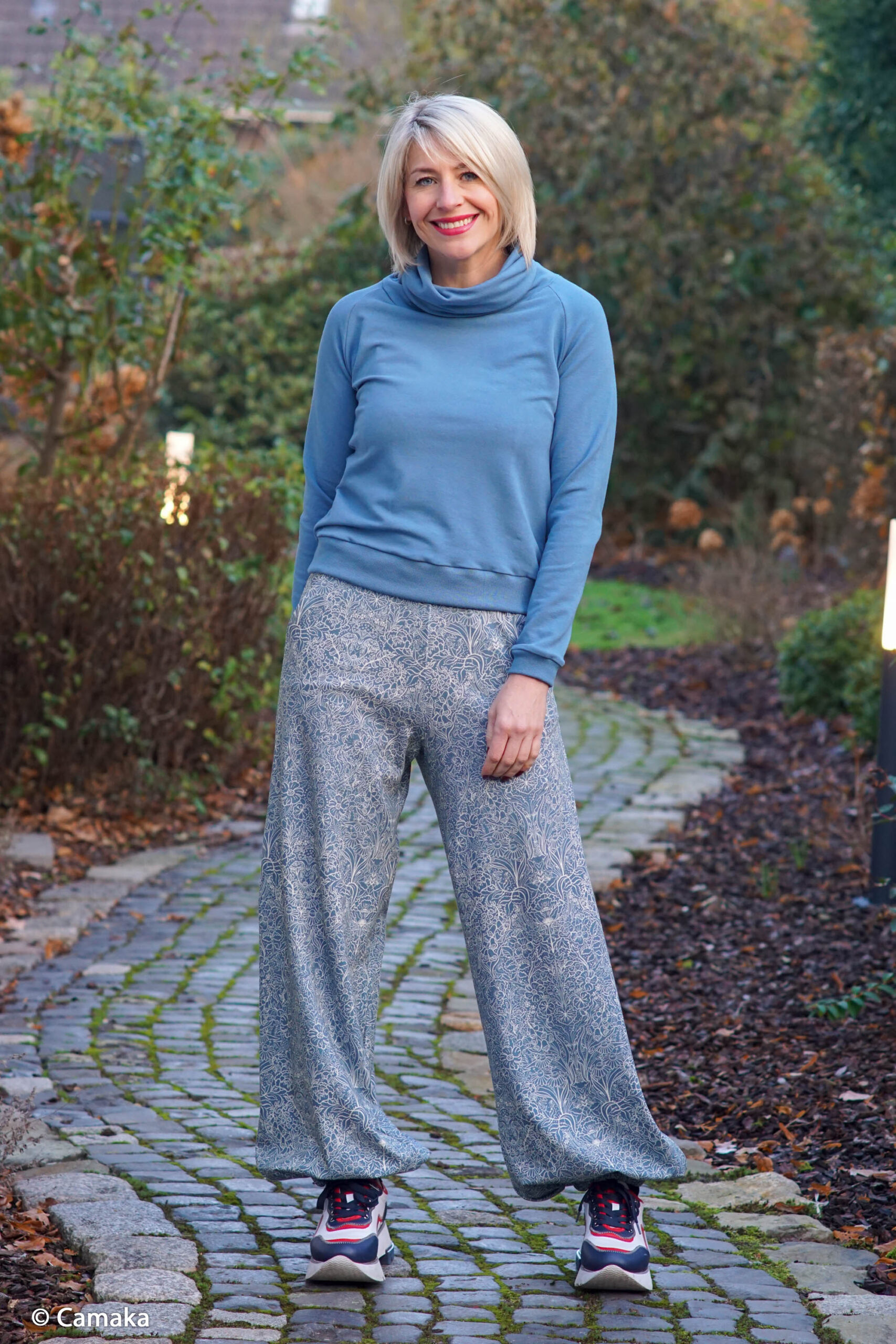Sweat Wintersweat Heavy Sweat Swafing Hanni blau 258 – Bild 3